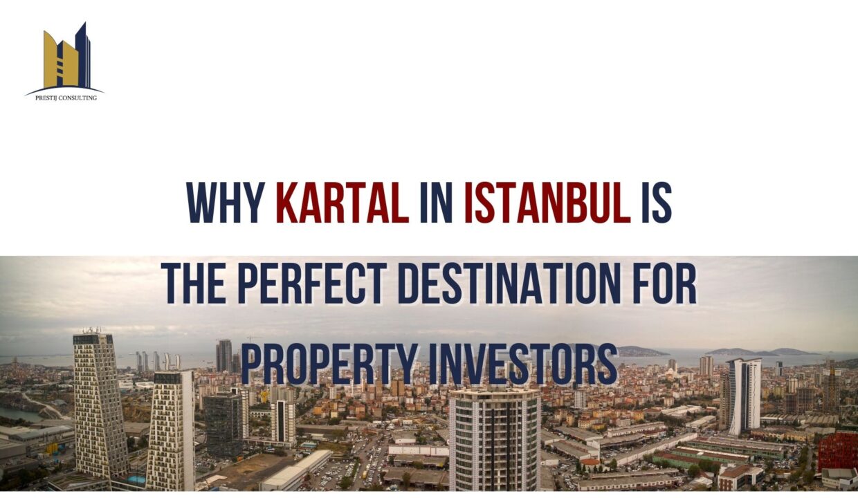 A panoramic view of Kartal district in Istanbul with the Marmara Sea in the background