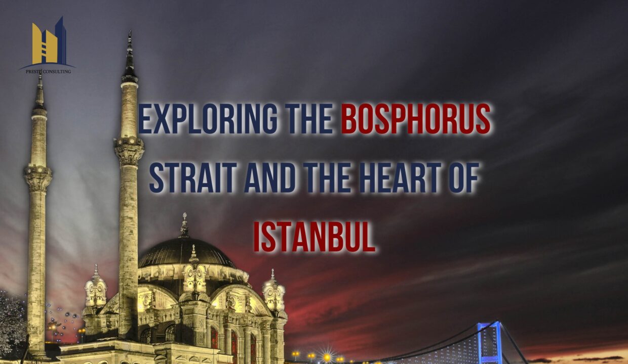 A panoramic view of Istanbul's Bosphorus Strait