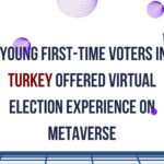 Young people engaging with avatars in a virtual election process on Metaverse