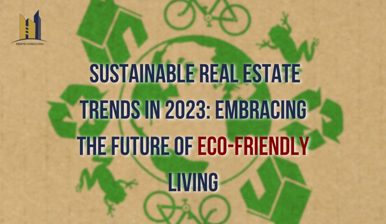 An image of a modern, eco-friendly building surrounded by greenery