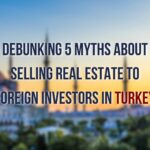 Real estate agent and foreign investor discussing property options in Turkey