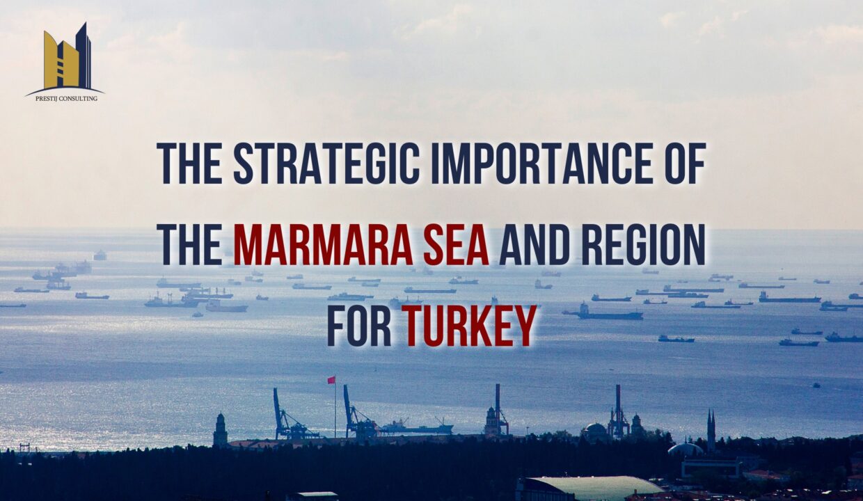 A panoramic view of the Marmara Sea with the Istanbul skyline in the background.