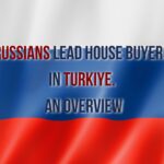 An image showcasing a diverse group of international buyers with the title "House Buyers in Turkiye: Russians Lead, Saudis Surge."