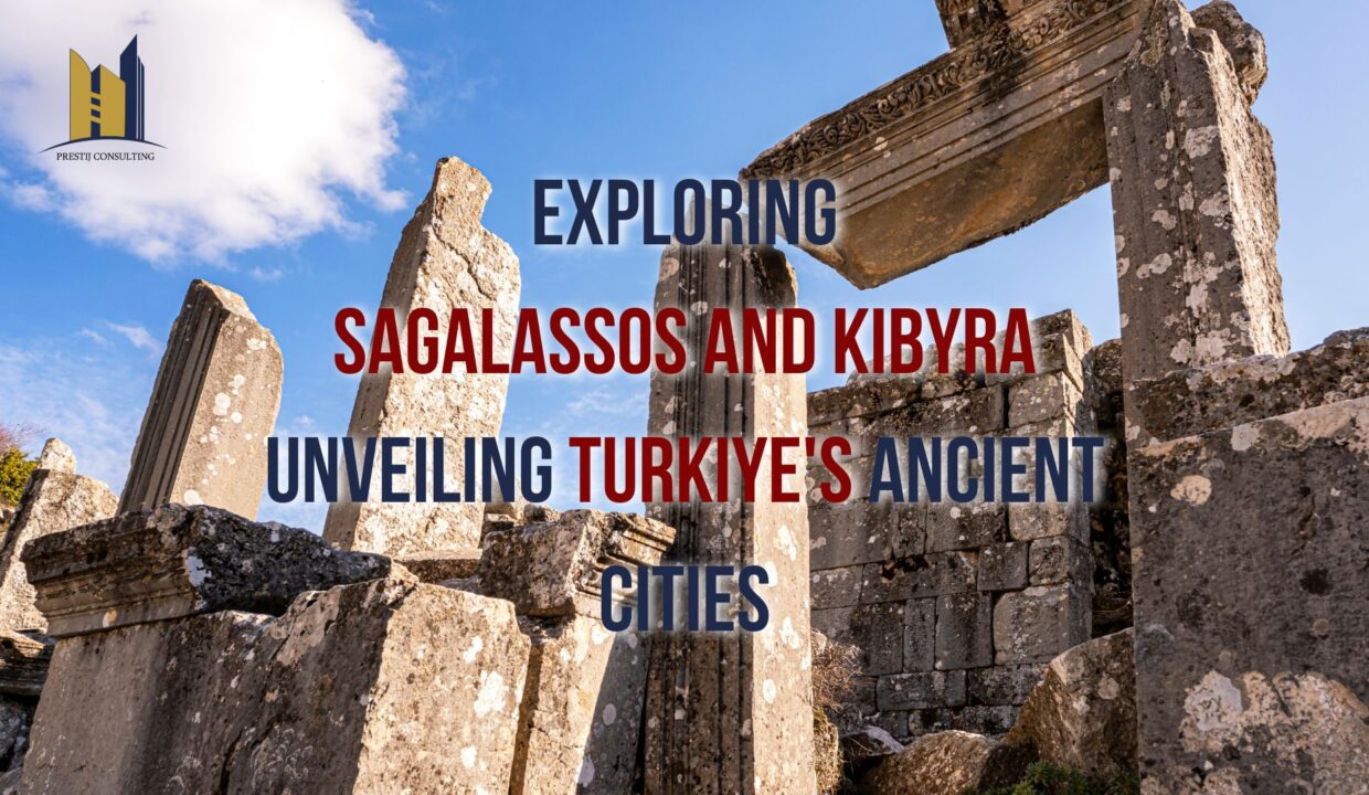 A captivating image showcasing the ruins of Sagalassos and Kibyra, with the title "Exploring Sagalassos and Kibyra: Journey through Turkiye's Ancient Cities."