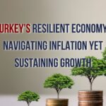 An image depicting a thriving economy with the title "Turkey's Resilient Economy: Navigating Inflation and Sustaining Growth.