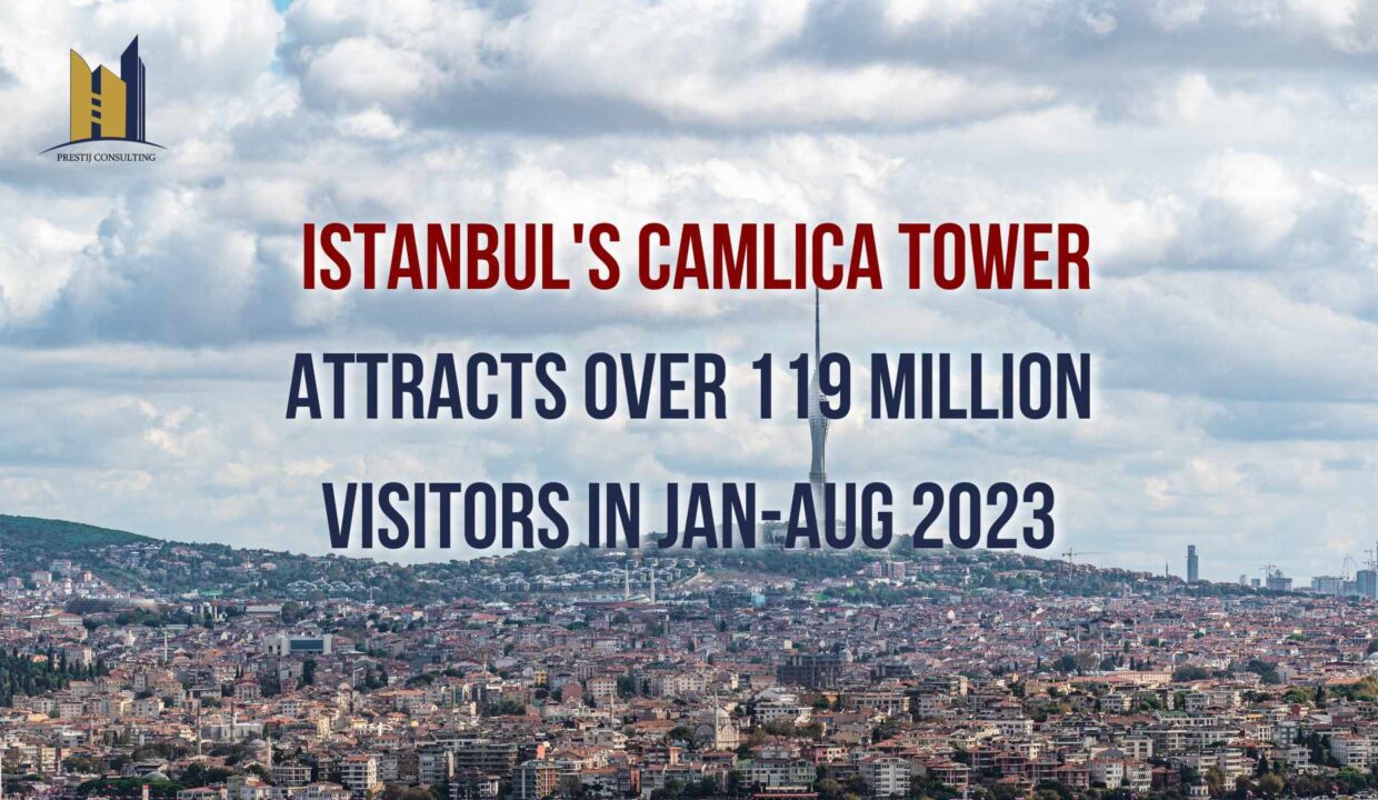 A stunning image showcasing the Camlica Tower in Istanbul, a symbol of success and popularity with over 119 million visitors in 2023