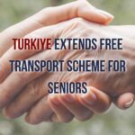 A senior citizen enjoying a free bus ride in Turkiye, symbolizing the country's support for its elderly population.