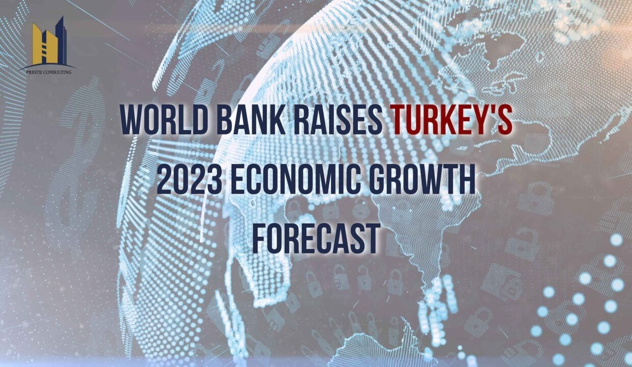 A rising graph denoting Turkey's economic ascent in 2023 as per World Bank.
