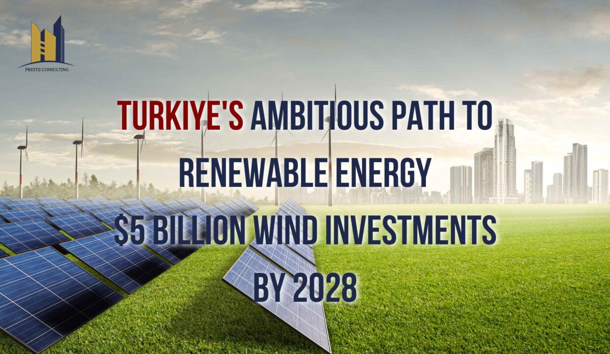 An image representing that Turkiye is commitment to wind energy, symbolizing a green revolution and sustainable future